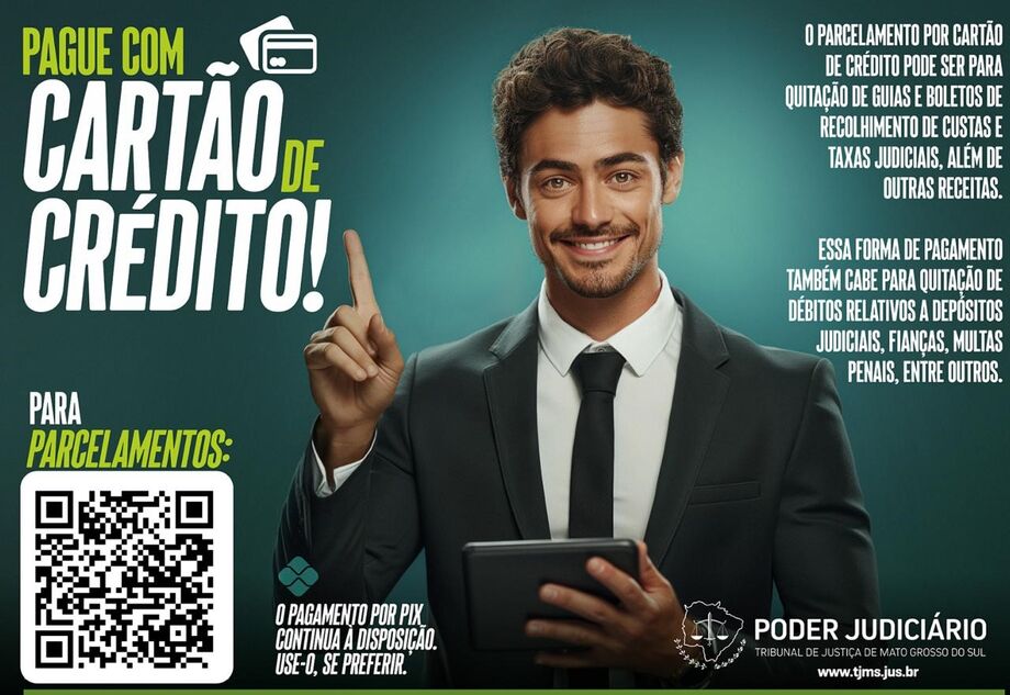 Nova empresa integra sistema de pagamento por cartão de crédito no TJMS