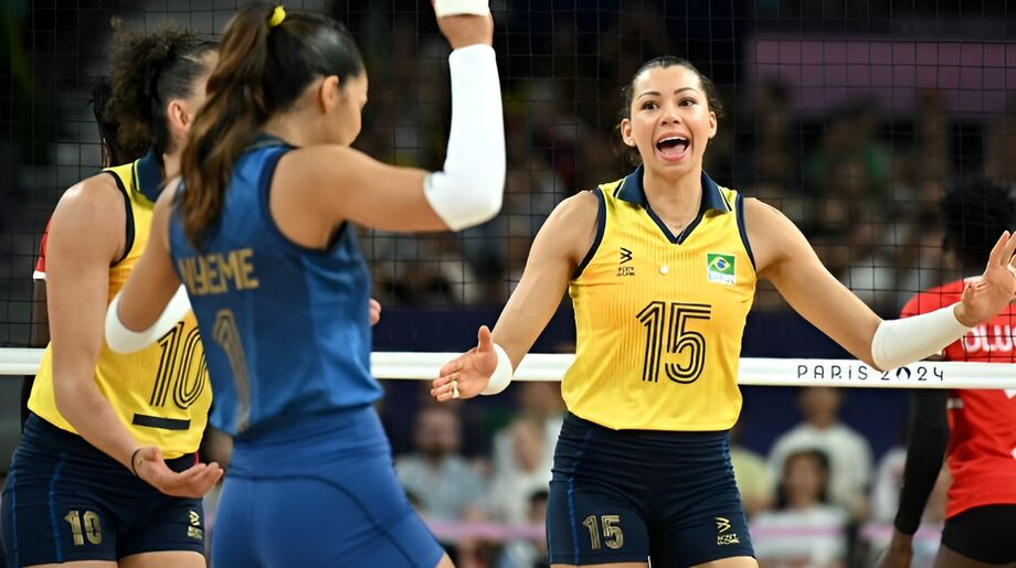 Seleção brasileira feminina de vôlei estreia com vitória diante do Quênia nos Jogos Olímpicos de Paris