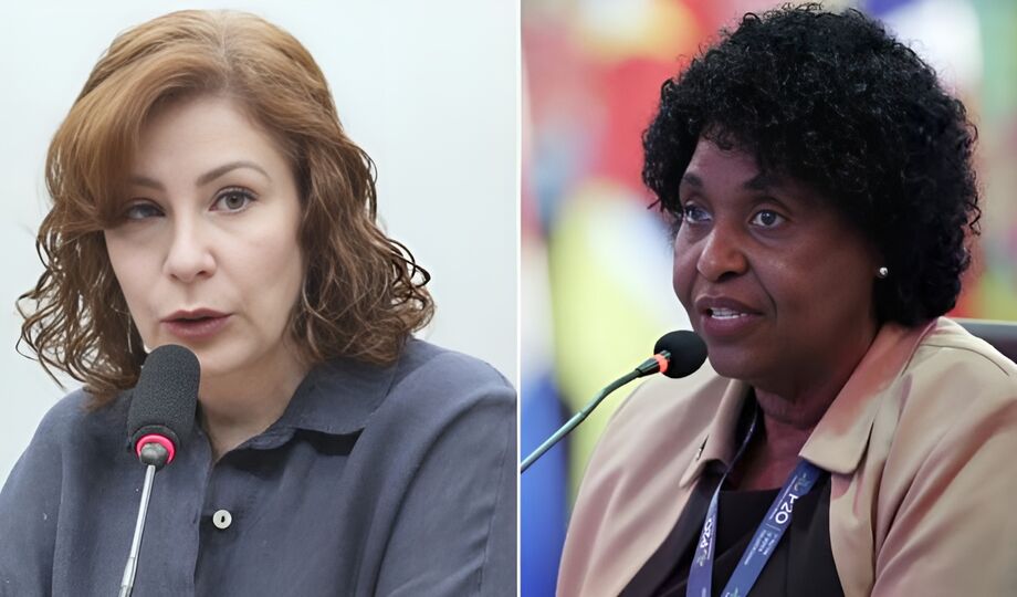Carla Zambelli, à direita, e Benedita da Silva, à esquerda: deputada do PL chamou parlamentar do PT de Chica da Silva