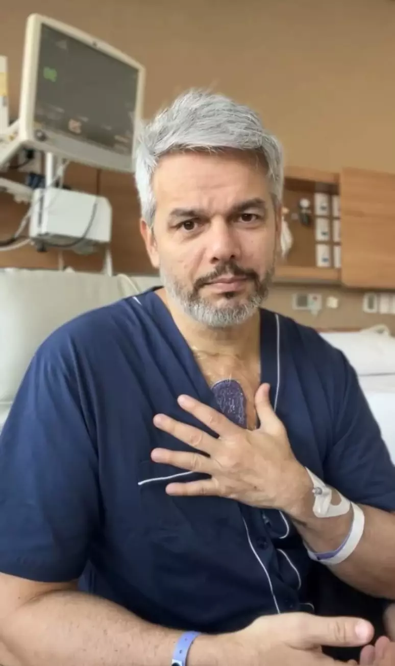 O apresentador Otaviano Costa passou por cirurgia em São Paulo.