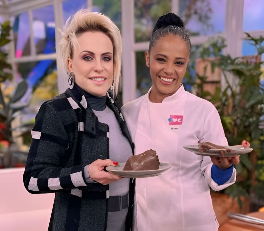 Ana Maria Braga e Maria, cozinheira do 'Mais Você'