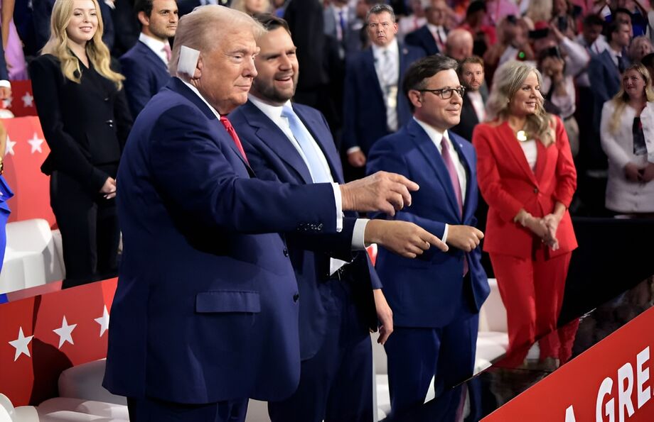Donald Trump e J.D. Vance na Convenção Republicana