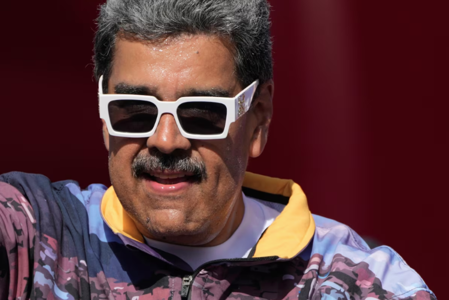 Nicolás Maduro participa de um comício de campanha em Caracas, Venezuela.