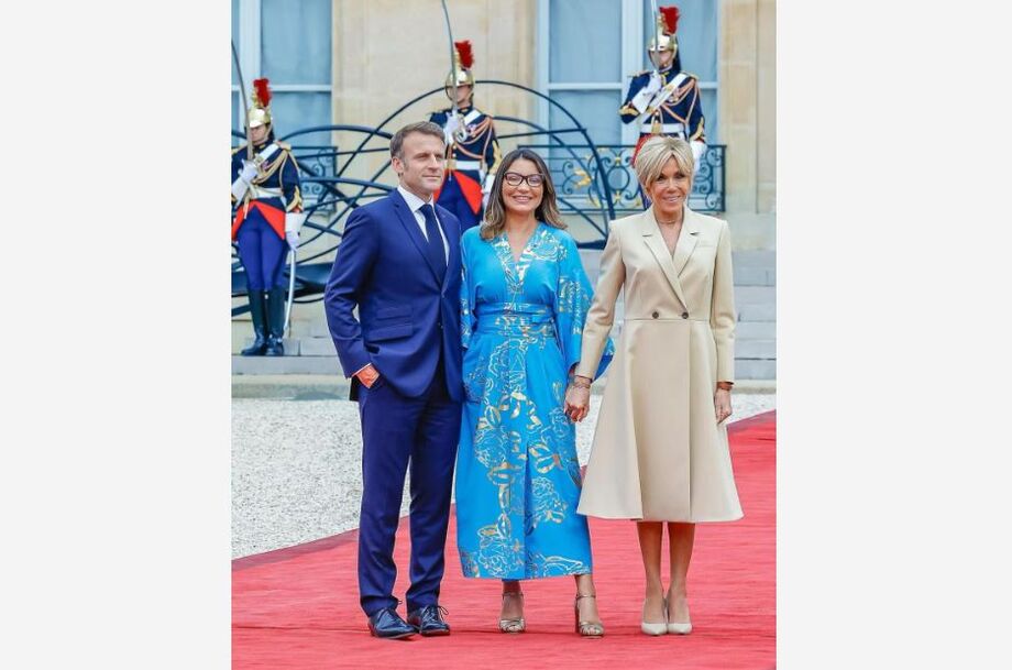 Primeira-dama do Brasil, Rosângela da Silva, a Janja, na abertura dos Jogos Olímpicos em Paris, 2024