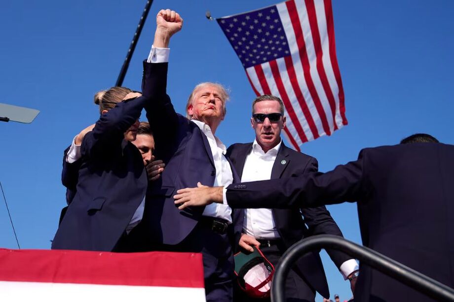 Imagem do atentado de Trump