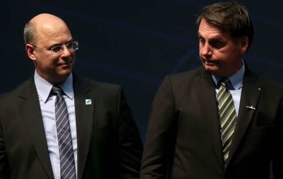 Wilson Witzel (PSC) e Jair Bolsonaro (PSL) durante evento no Rio