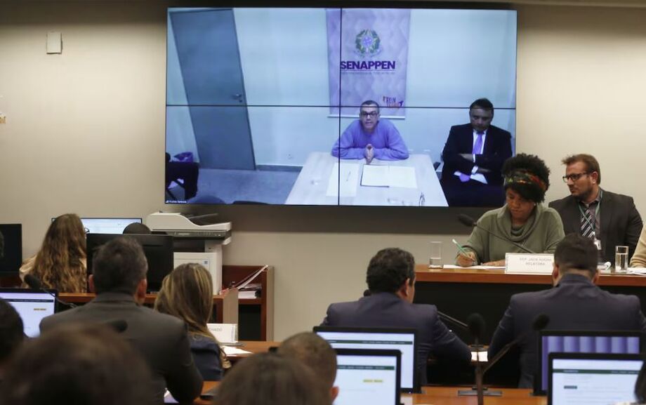 O ex-delegado Rivaldo Barbosa participou de audiência no Conselho de Ética de forma remota; ele está preso na Papuda desde março