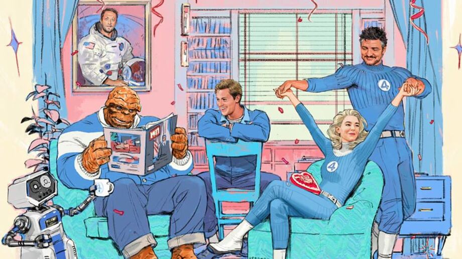 Ilustração do elenco do novo 'Quarteto Fantástico'