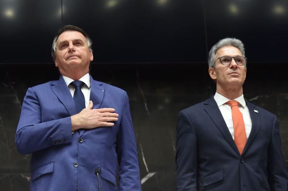 Ex-presidente do Brasil, Jair Bolsonaro e o governador de Minas Gerais, Romeu Zema (Novo)