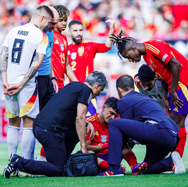 Em lance com Kroos, Pedri se lesionou e perde o restante da Eurocopa