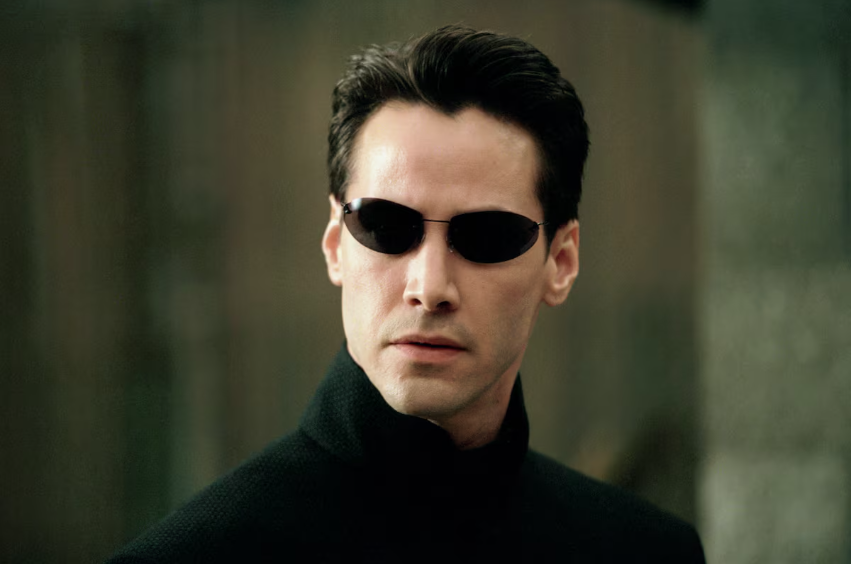 Keanu Reeves como Neo em 'Matrix'