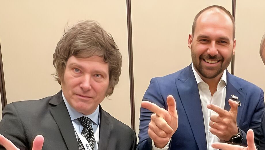 Javier Milei e Eduardo Bolsonaro