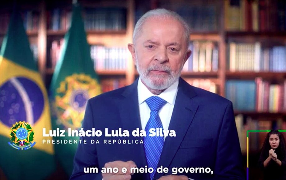 Presidente Lula falou por cerca de sete minutos em rede nacional de rádio e televisão na noite deste domingo, 28.