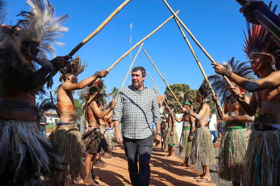 O governador Eduardo Riedel entregou a obra de restauração e revitalização do Centro Referencial das Culturas dos Povos Originários 'Kali Síni' - Óvoku Itúkeovohiko Kopénoti Kali Síni