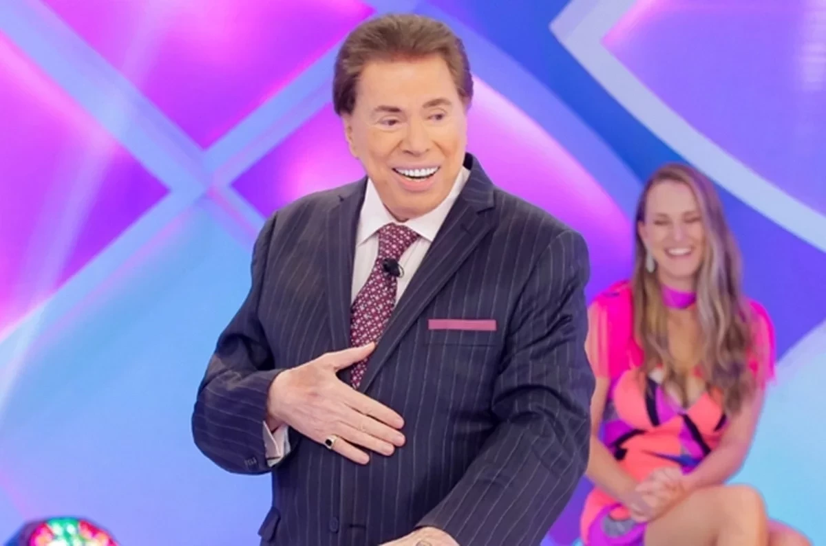 Silvio Santos durante seu programa no SBT