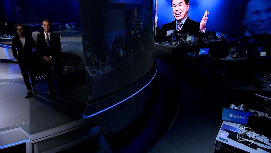 'Jornal Nacional' encerra com música de Silvio Santos e momento de silêncio