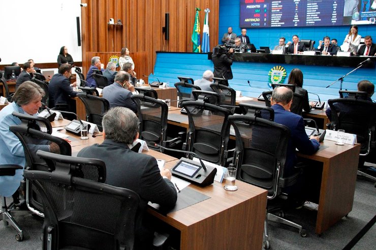 Plenário do Palácio Guaicurus, onde os deputados estaduais analisam e votam os projetos pautadas na Ordem do Dia