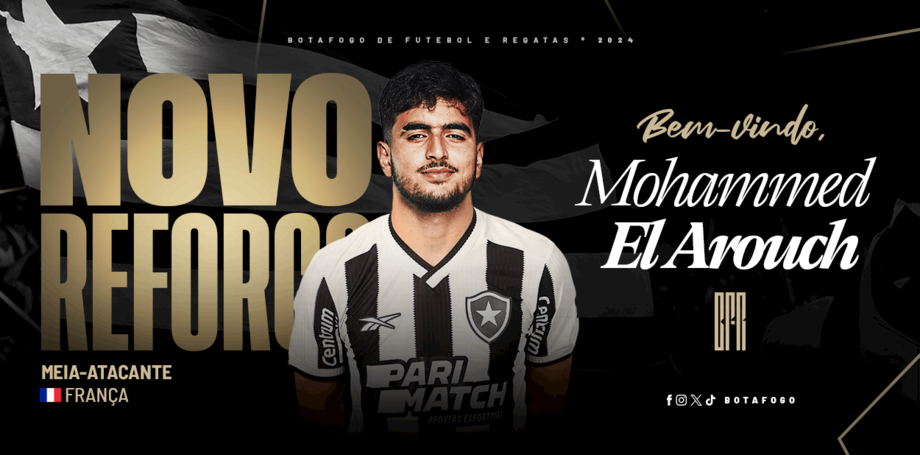 Botafogo sacramenta a contratação do meia-atacante francês Mohamed El Arouch