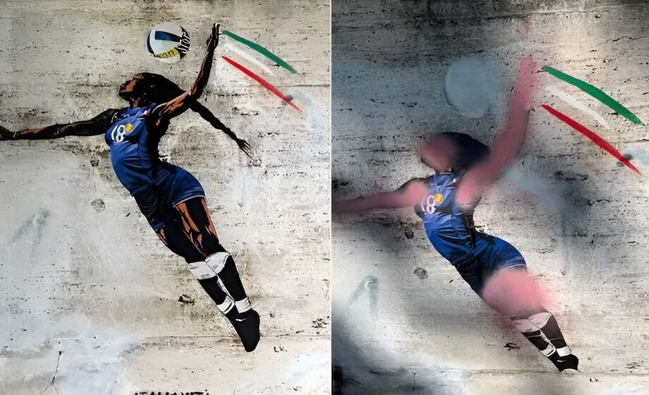 A obra foi vandalizada na primeira noite após sua inauguração.