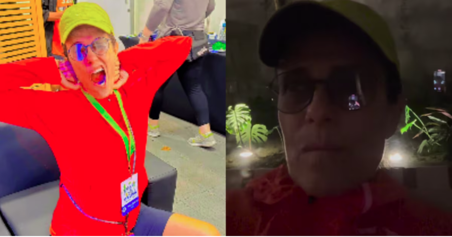Zélia Duncan antes de corrida neste domingo, 4 de agosto, em imagem e vídeo compartilhados no Instagram.