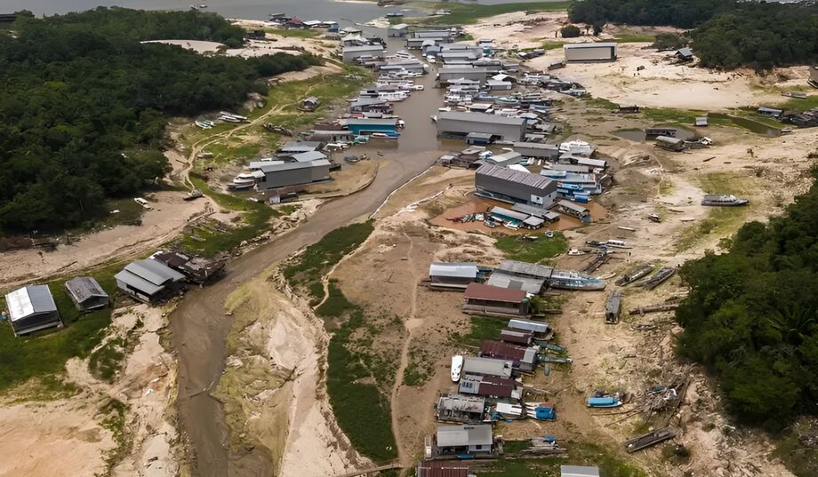 Segundo Censipam, o Rio Solimões está 3 metros abaixo do volume