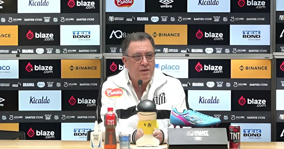 O presidente do Santos, Marcelo Teixeira