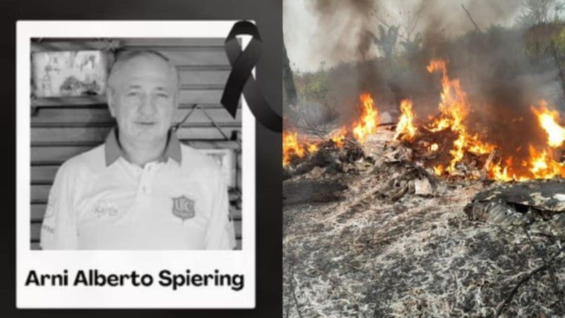 Arni Spiering teria falecido na queda de seu avião