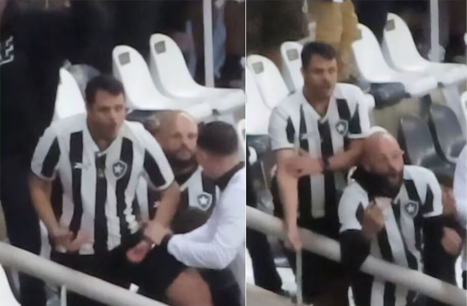 Torcedor do Botafogo foi flagrado fazendo gesto racista