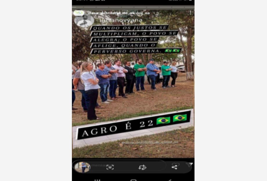 Foto de juiz em evento realizado em meio às eleições 2022 com pedido de voto para ex-presidente Jair Bolsonaro