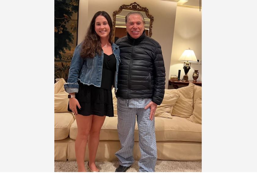 Amanda Abravanel e seu avô, Silvio Santos