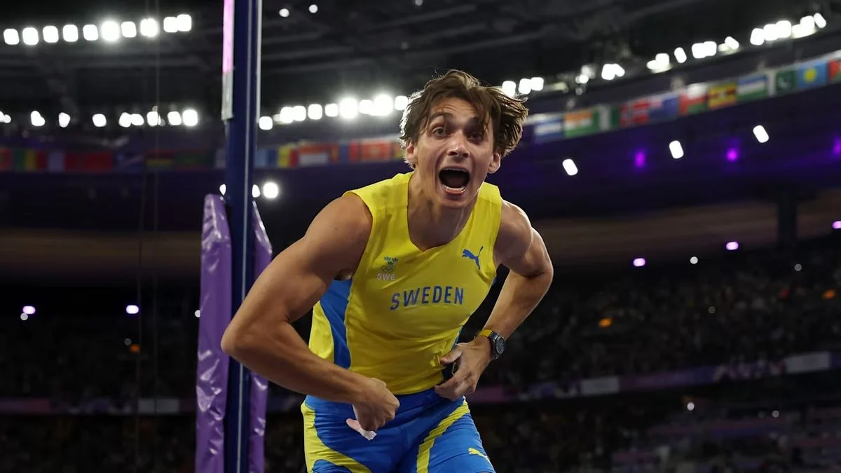 Armand Duplantis conquistou o bicampeonato olímpico no salto com vara em Paris-2024, superando o recorde olímpico de Thiago Braz e batendo seu próprio recorde mundial com 6,25m.