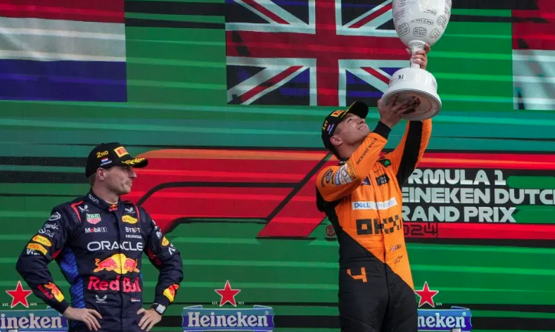 Norris comemora vitória no GP da Holanda usando bordão de Verstappen: 'Simplesmente adorável'