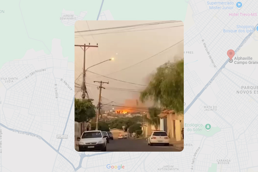 Incêndio atinge região do residencial Alphaville em Campo Grande