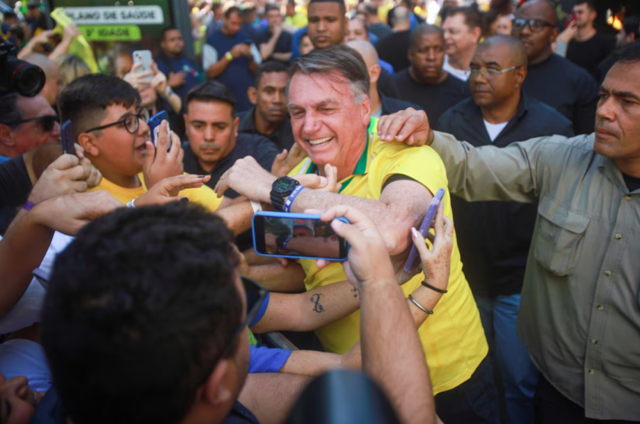 Jair Bolsonaro, ex-presidente da República, em evento no Rio