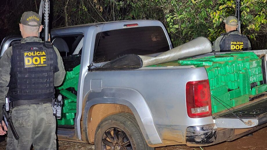 Camionete com quase uma tonelada e meia de maconha é apreendida em Ponta Porã
