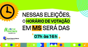 Eleitores terão das 7h às 16h para votar