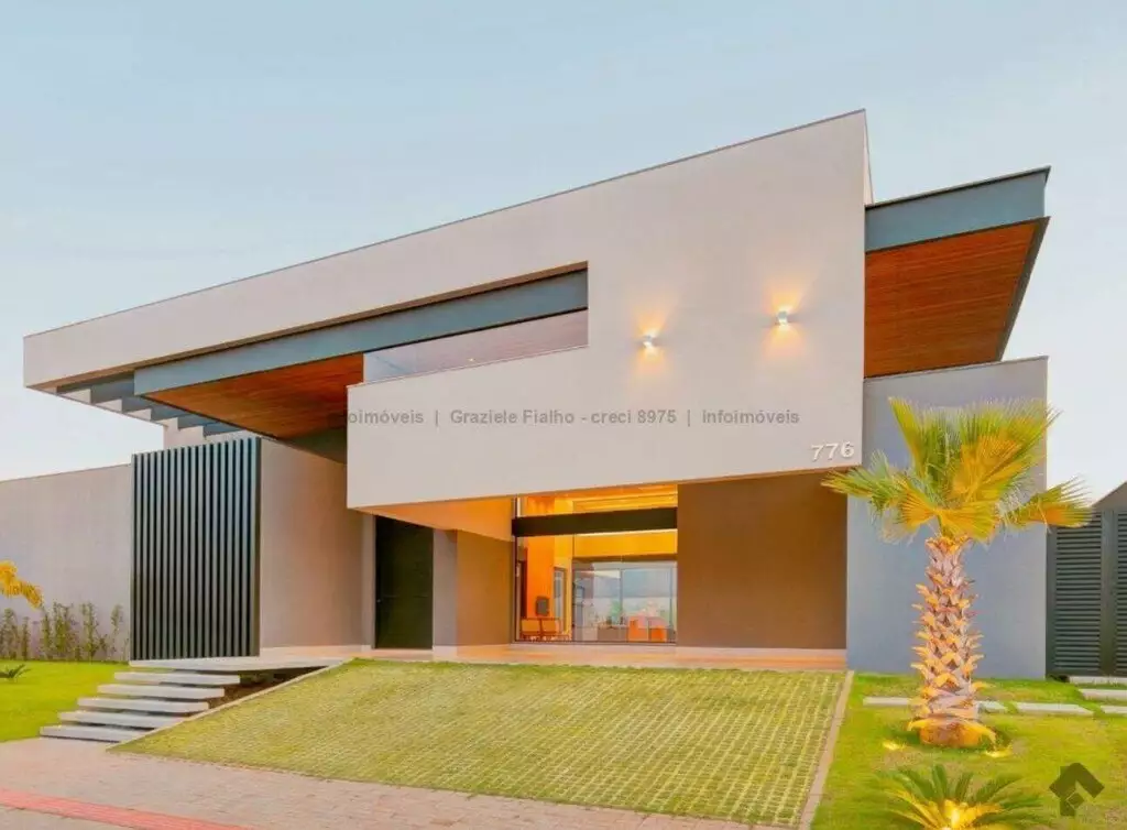 Design contemporâneo e arquitetura diferenciada em residência de alto padrão.