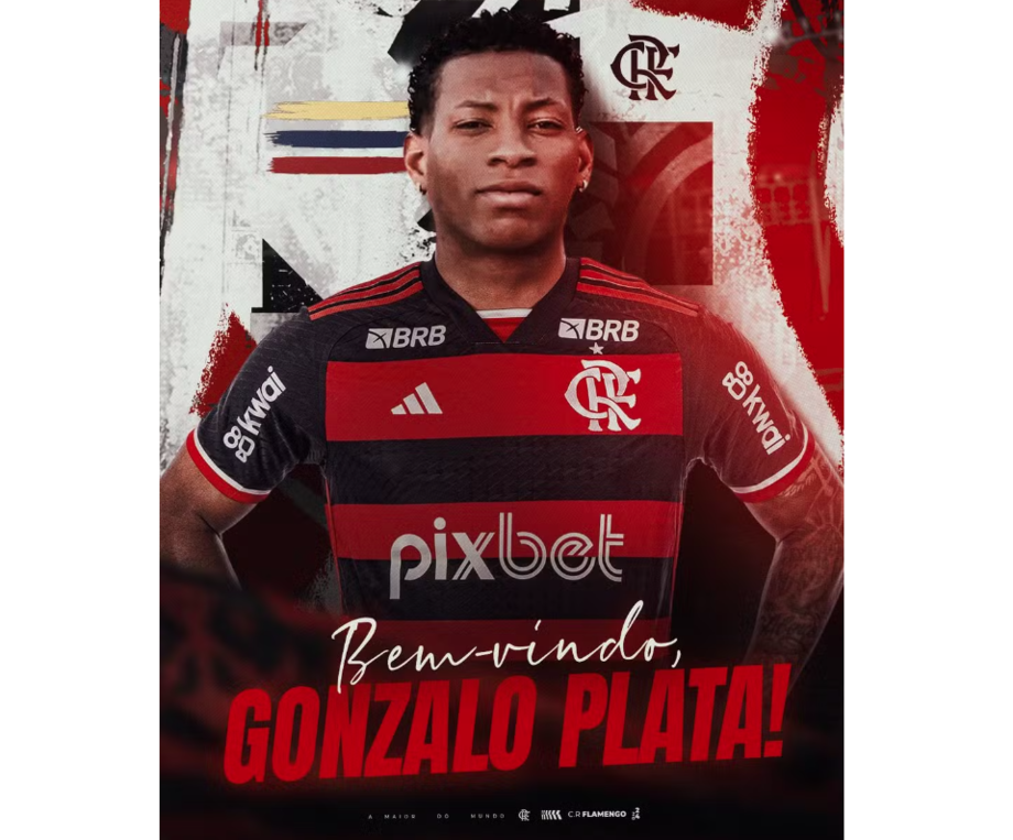 Gonzalo Plata é apresentado e não poupa elogios ao Flamengo: 'Maior clube do continente'