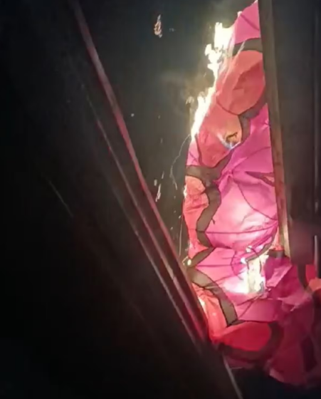 Balão atinge residência em Curitiba