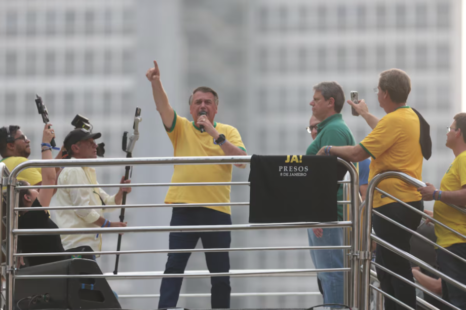 O ex-presidente Jair Bolsonaro (PL) durante a manifestação de 7 de Setembro na Avenida Paulista.