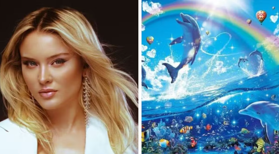 Zara Larsson viraliza com meme de golfinho arco-íris.