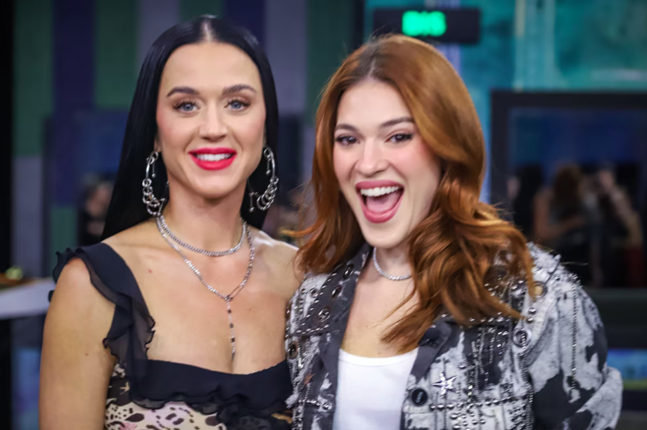 Katy Perry e Ana Clara no 'Estrela da Casa': cantora foi convidada do programa para contar sua história e bater um papo com os participantes