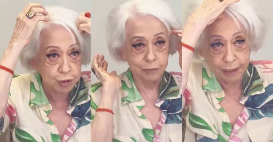 Fernanda Montenegro aparece se preparando para nova personagem