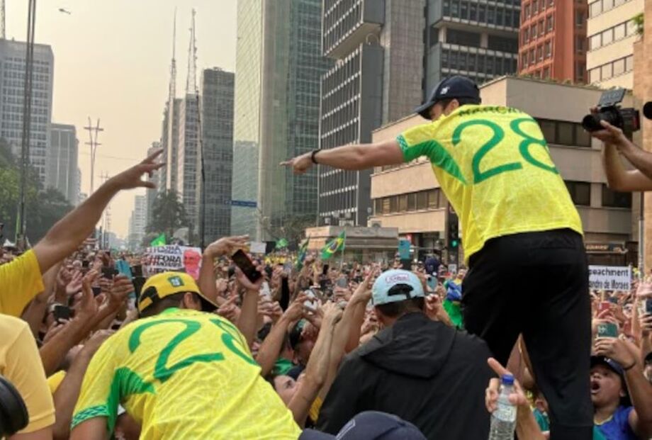 Pablo Marçal chegou na manifestação bolsonarista quando ela já havia terminado
