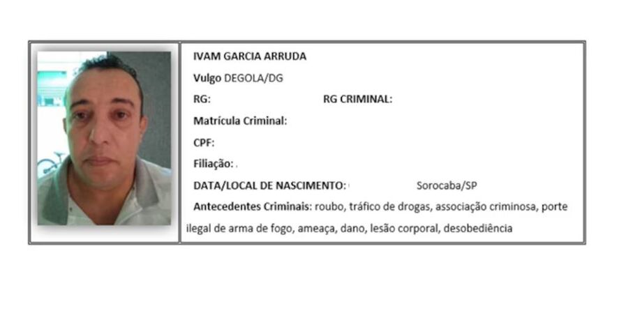 'Degola' foi preso em ação da Polícia Militar e do Ministério Público de São Paulo