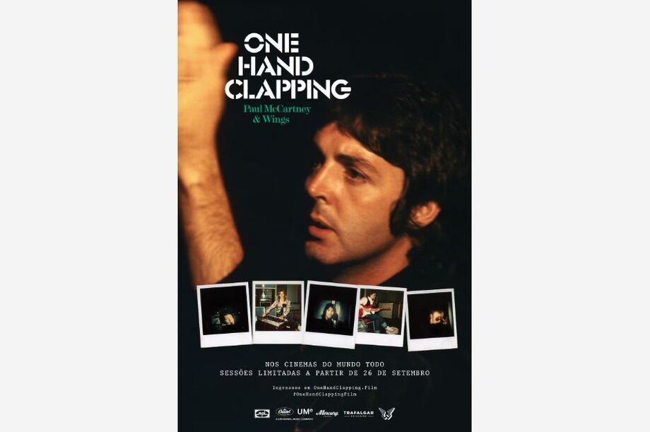 Pôster de 'One Hand Clapping', novo documentário de Paul McCartney que chega aos cinemas brasileiros