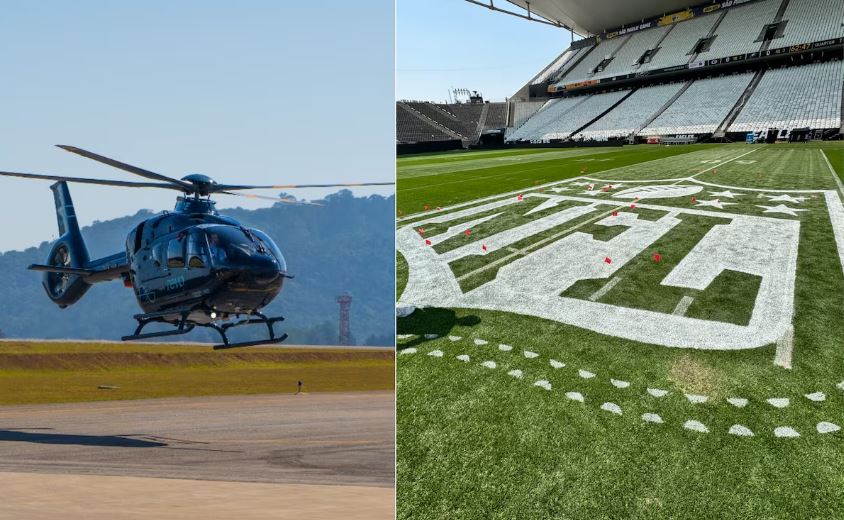 Jogo da NFL na Neo Química Arena movimenta serviços de transporte aéreo