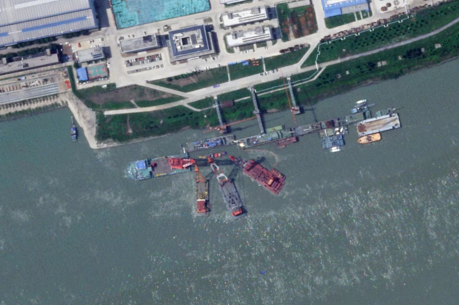 Imagem de satélite mostra o local em que funcionário do governo dos EUA presume que um submarino nuclear chinês afundou