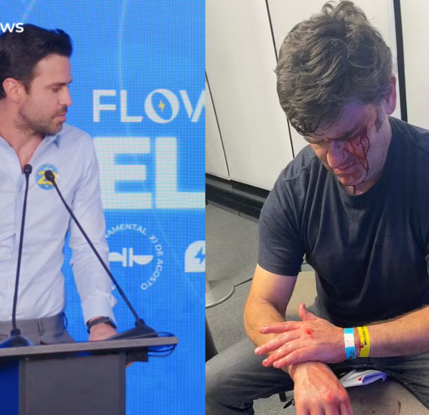 Pablo Marçal é expulso do debate do Flow; confusão resulta em agressão ao assessor de Ricardo Nunes, que sai ferido.