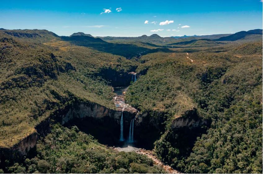 Vista do Parque Nacional da Chapada dos Veadeiros, em Goiás